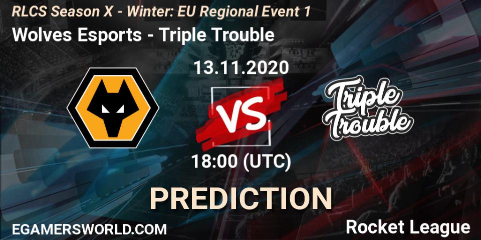 Wolves Esports - Triple Trouble: прогноз. 13.11.2020 at 18:00, Rocket League, RLCS Season X - Winter: EU Regional Event 1