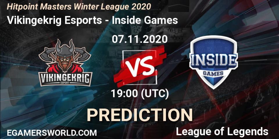 Vikingekrig Esports - Inside Games: прогноз. 07.11.2020 at 19:00, LoL, Hitpoint Masters Winter League 2020