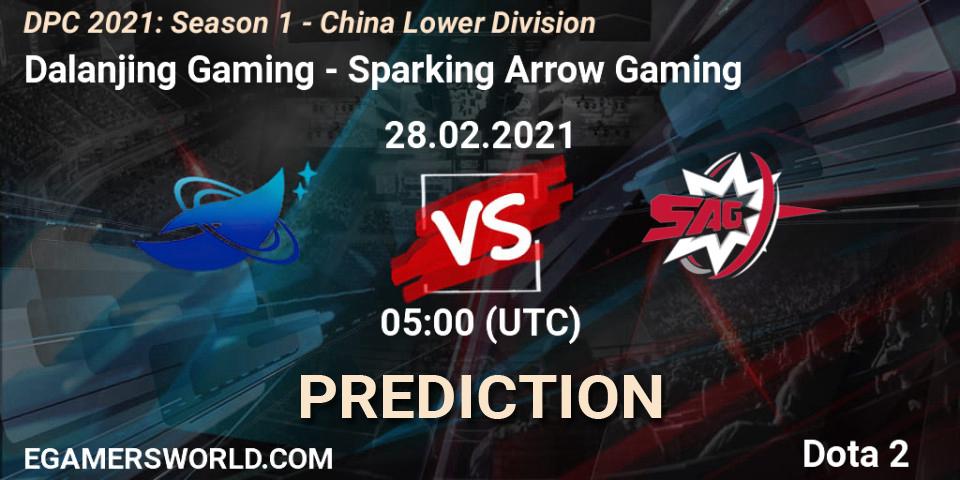 Dalanjing Gaming - Sparking Arrow Gaming: прогноз. 28.02.2021 at 05:02, Dota 2, DPC 2021: Season 1 - China Lower Division