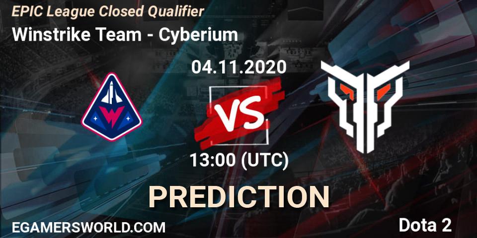 Winstrike Team - Cyberium: прогноз. 04.11.2020 at 16:05, Dota 2, EPIC League Closed Qualifier