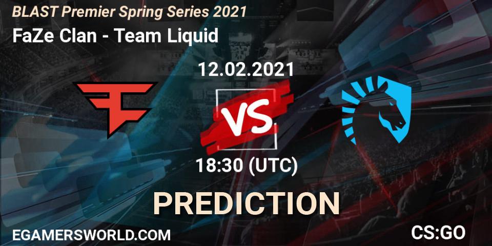 FaZe Clan - Team Liquid: прогноз. 12.02.21, CS2 (CS:GO), BLAST Premier Spring Groups 2021