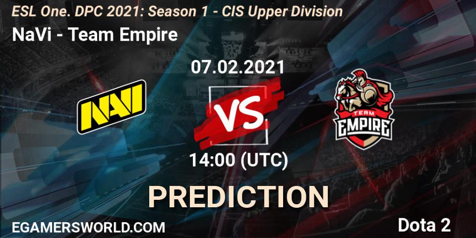 NaVi - Team Empire: прогноз. 07.02.21, Dota 2, ESL One. DPC 2021: Season 1 - CIS Upper Division