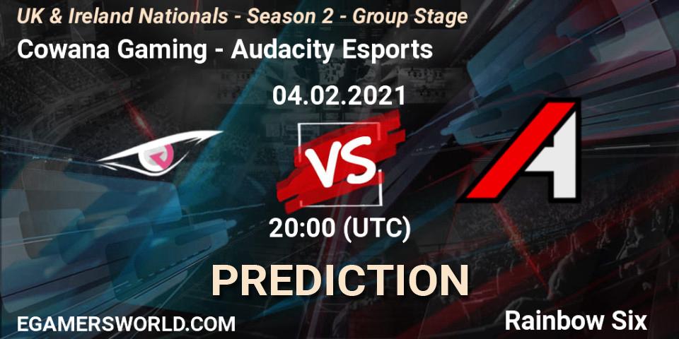 Cowana Gaming - Audacity Esports: прогноз. 04.02.2021 at 20:00, Rainbow Six, UK & Ireland Nationals - Season 2 - Group Stage