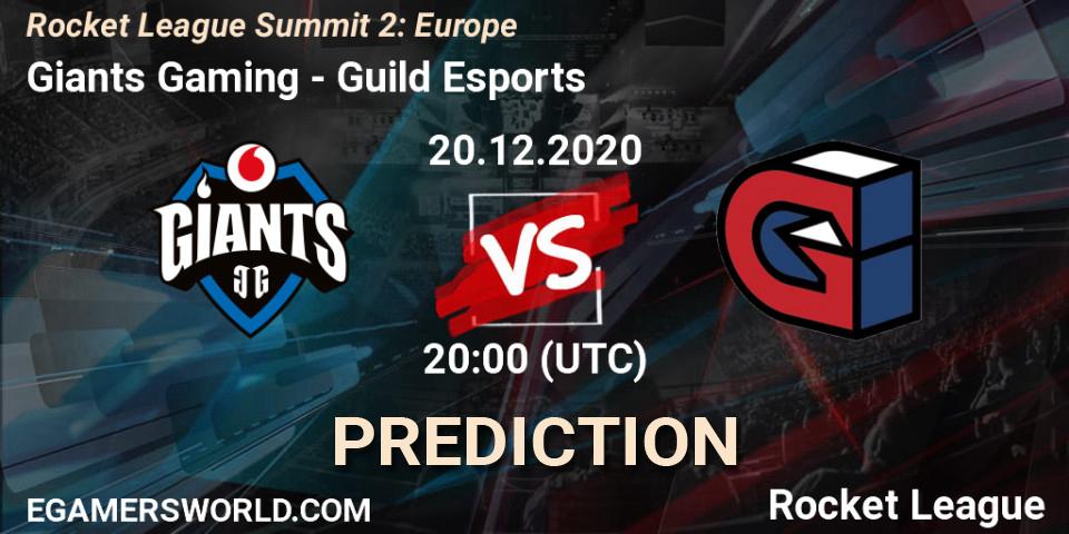 Giants Gaming - Guild Esports: прогноз. 20.12.2020 at 20:00, Rocket League, Rocket League Summit 2: Europe