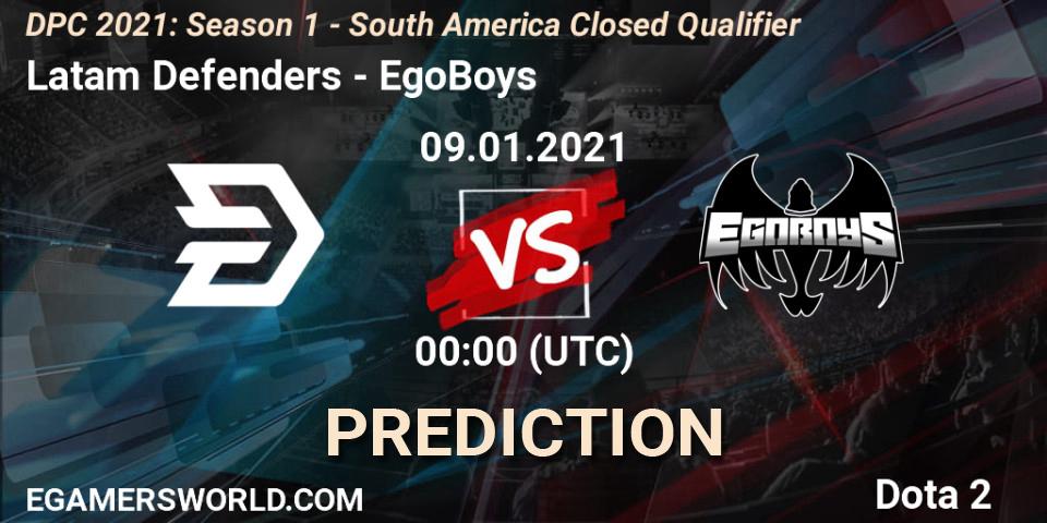 Latam Defenders - EgoBoys: прогноз. 08.01.2021 at 23:44, Dota 2, DPC 2021: Season 1 - South America Closed Qualifier