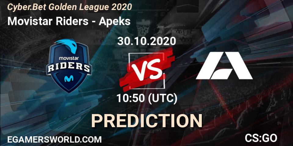 Movistar Riders - Apeks: прогноз. 30.10.2020 at 10:50, Counter-Strike (CS2), Cyber.Bet Golden League 2020