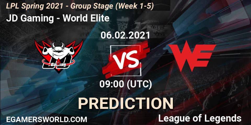 JD Gaming - World Elite: прогноз. 06.02.2021 at 10:09, LoL, LPL Spring 2021 - Group Stage (Week 1-5)