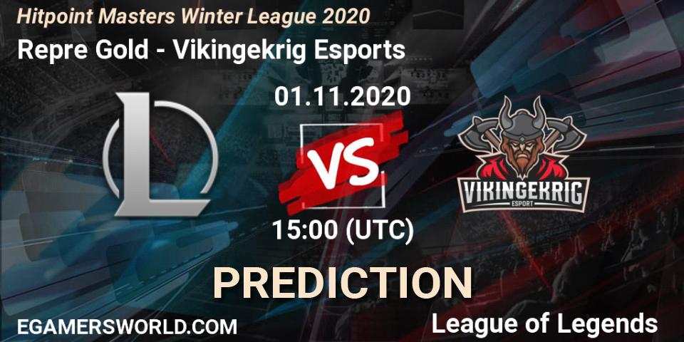 Repre Gold - Vikingekrig Esports: прогноз. 01.11.2020 at 15:00, LoL, Hitpoint Masters Winter League 2020