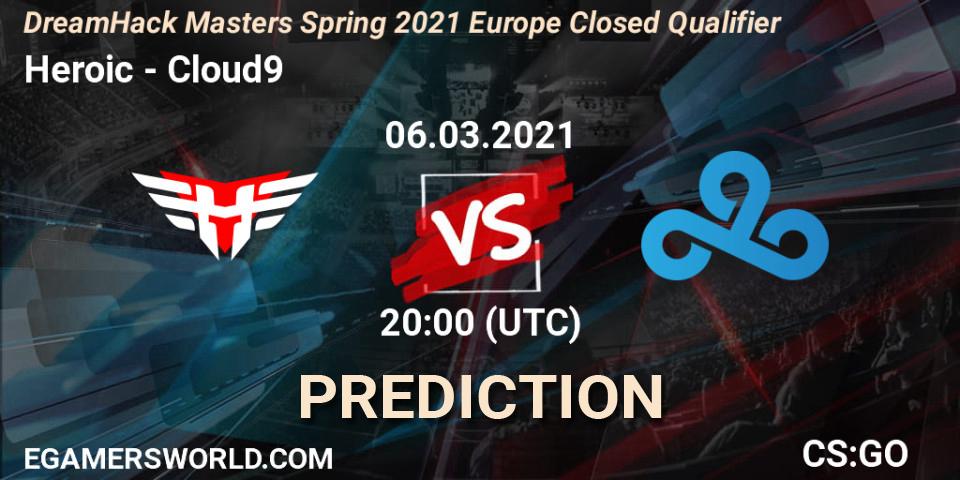 Heroic - Cloud9: прогноз. 06.03.2021 at 20:00, Counter-Strike (CS2), DreamHack Masters Spring 2021 Europe Closed Qualifier