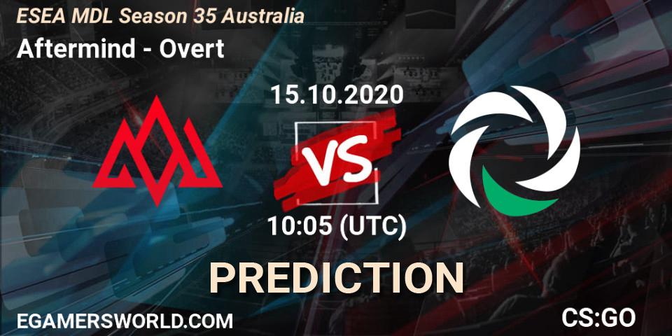 Aftermind - Overt: прогноз. 15.10.2020 at 10:05, Counter-Strike (CS2), ESEA MDL Season 35 Australia