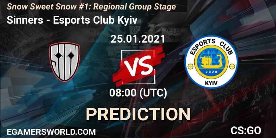 Sinners - Esports Club Kyiv: прогноз. 25.01.2021 at 08:00, Counter-Strike (CS2), Snow Sweet Snow #1: Regional Group Stage