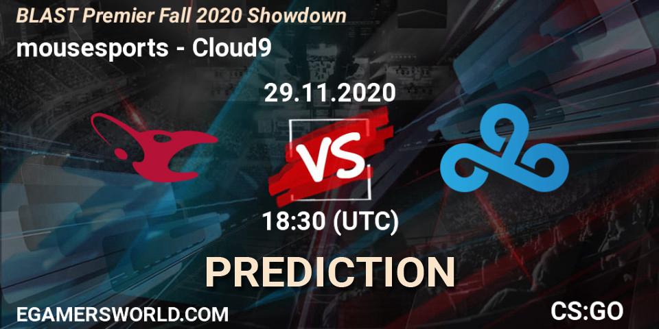 mousesports - Cloud9: прогноз. 29.11.20, CS2 (CS:GO), BLAST Premier Fall 2020 Showdown