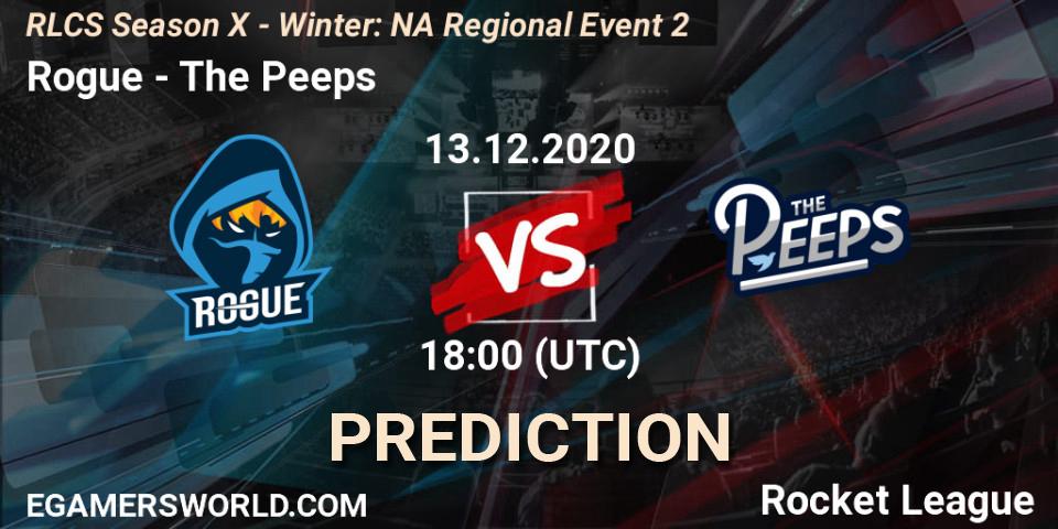 Rogue - The Peeps: прогноз. 13.12.2020 at 18:00, Rocket League, RLCS Season X - Winter: NA Regional Event 2