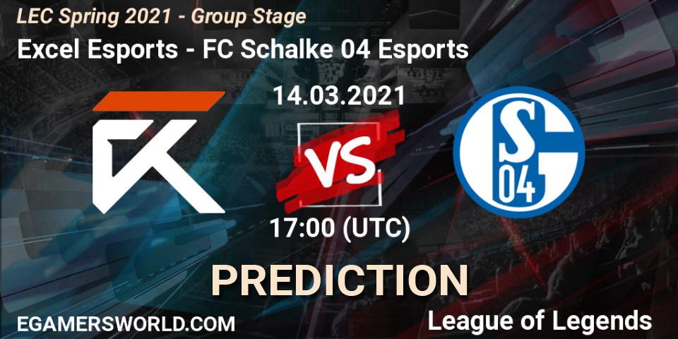 Excel Esports - FC Schalke 04 Esports: прогноз. 14.03.2021 at 17:00, LoL, LEC Spring 2021 - Group Stage