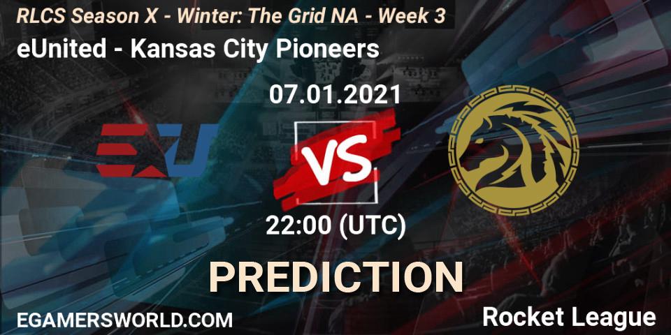 eUnited - Kansas City Pioneers: прогноз. 14.01.2021 at 22:00, Rocket League, RLCS Season X - Winter: The Grid NA - Week 3