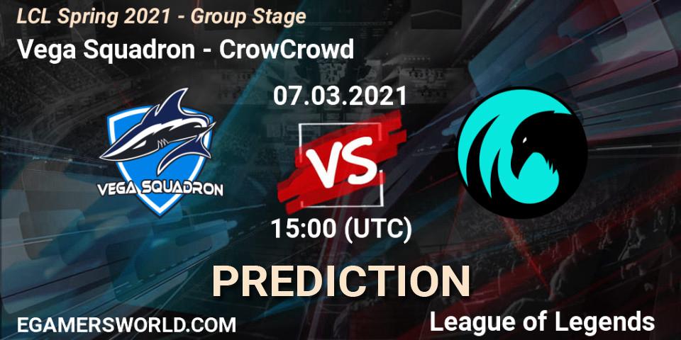 Vega Squadron - CrowCrowd: прогноз. 07.03.2021 at 15:00, LoL, LCL Spring 2021 - Group Stage