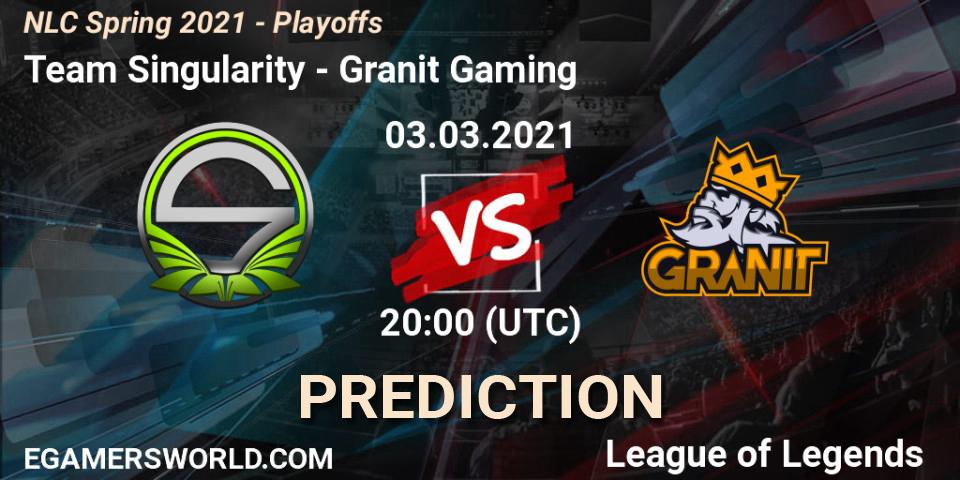 Team Singularity - Granit Gaming: прогноз. 03.03.2021 at 19:00, LoL, NLC Spring 2021 - Playoffs