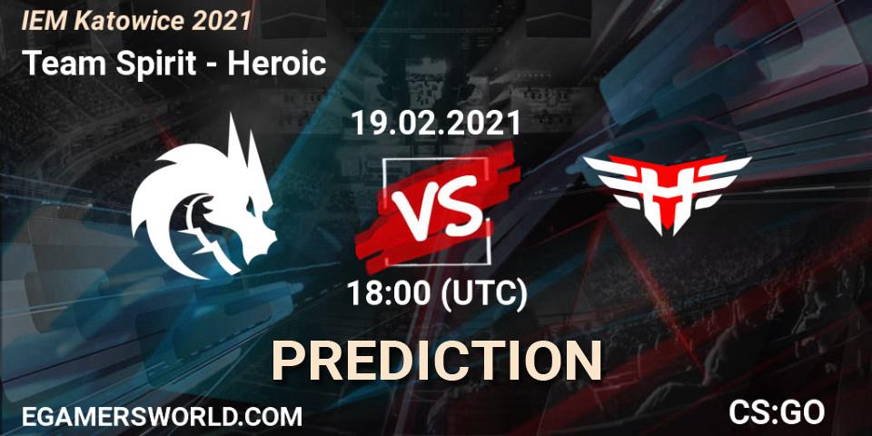Team Spirit - Heroic: прогноз. 19.02.2021 at 18:00, Counter-Strike (CS2), IEM Katowice 2021
