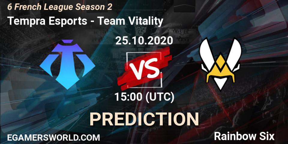 Tempra Esports - Team Vitality: прогноз. 25.10.20, Rainbow Six, 6 French League Season 2 