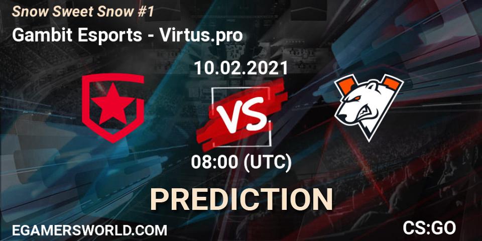 Gambit Esports - Virtus.pro: прогноз. 10.02.2021 at 08:00, Counter-Strike (CS2), Snow Sweet Snow #1