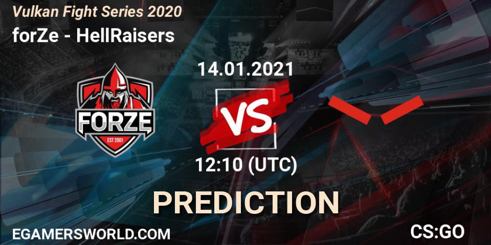 forZe - HellRaisers: прогноз. 14.01.21, CS2 (CS:GO), Vulkan Fight Series 2020
