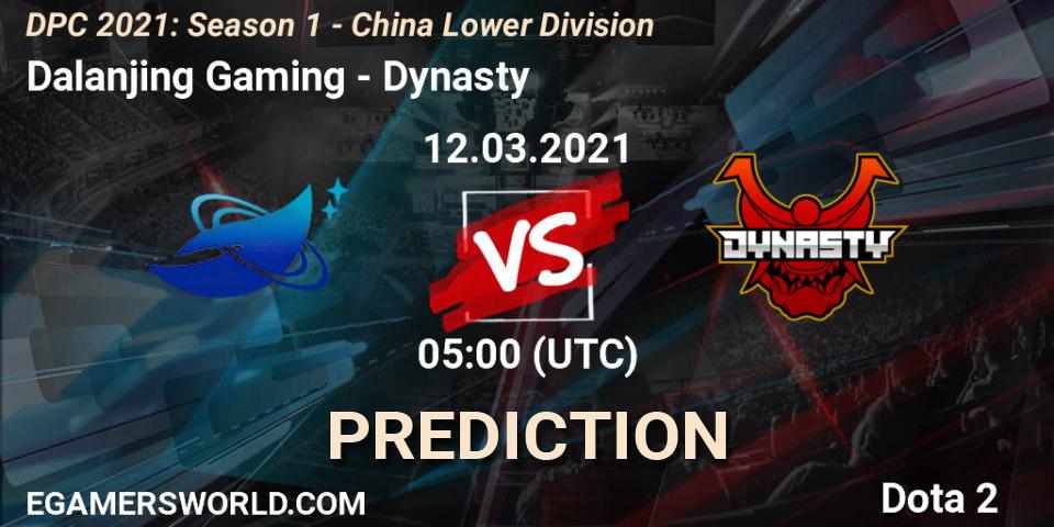Dalanjing Gaming - Dynasty: прогноз. 12.03.2021 at 05:00, Dota 2, DPC 2021: Season 1 - China Lower Division