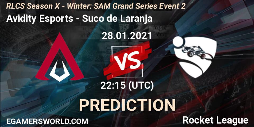 Avidity Esports - Suco de Laranja: прогноз. 28.01.2021 at 22:15, Rocket League, RLCS Season X - Winter: SAM Grand Series Event 2