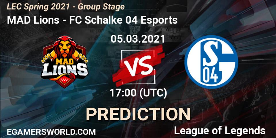 MAD Lions - FC Schalke 04 Esports: прогноз. 05.03.2021 at 17:00, LoL, LEC Spring 2021 - Group Stage