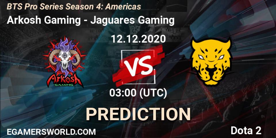 Arkosh Gaming - Jaguares Gaming: прогноз. 11.12.2020 at 23:19, Dota 2, BTS Pro Series Season 4: Americas