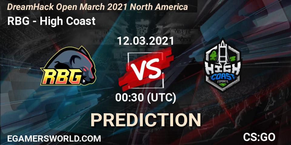 RBG - High Coast: прогноз. 12.03.2021 at 00:30, Counter-Strike (CS2), DreamHack Open March 2021 North America
