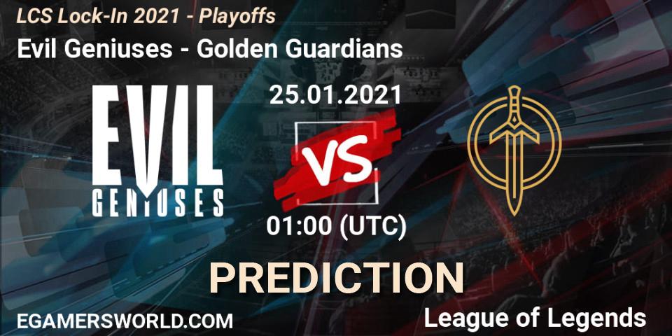 Evil Geniuses - Golden Guardians: прогноз. 24.01.2021 at 20:36, LoL, LCS Lock-In 2021 - Playoffs
