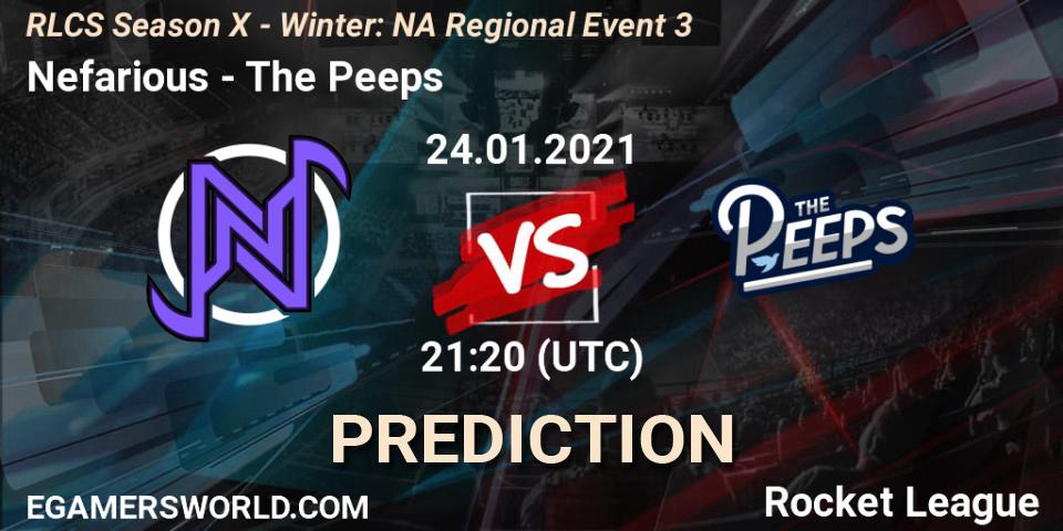 Nefarious - The Peeps: прогноз. 24.01.2021 at 21:20, Rocket League, RLCS Season X - Winter: NA Regional Event 3
