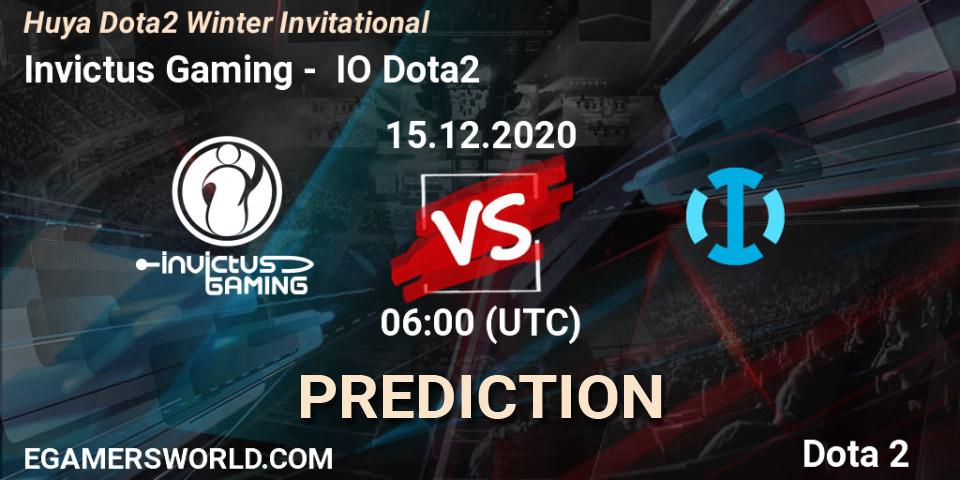 Invictus Gaming - IO Dota2: прогноз. 20.12.2020 at 09:10, Dota 2, Huya Dota2 Winter Invitational