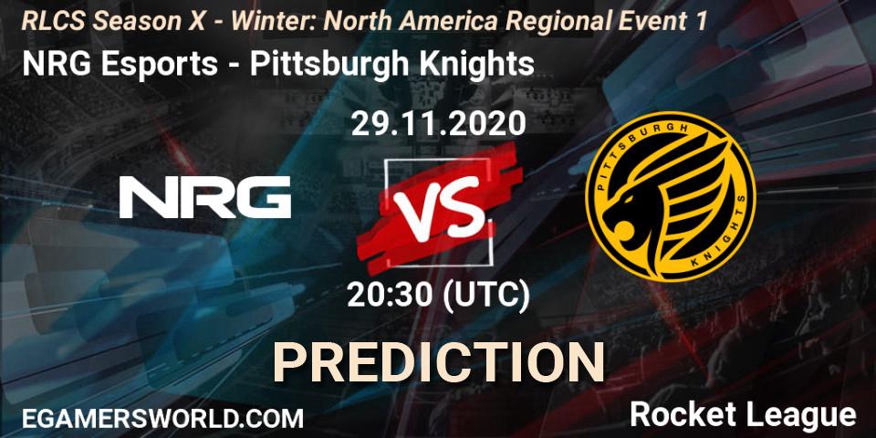 NRG Esports - Pittsburgh Knights: прогноз. 29.11.2020 at 20:30, Rocket League, RLCS Season X - Winter: North America Regional Event 1