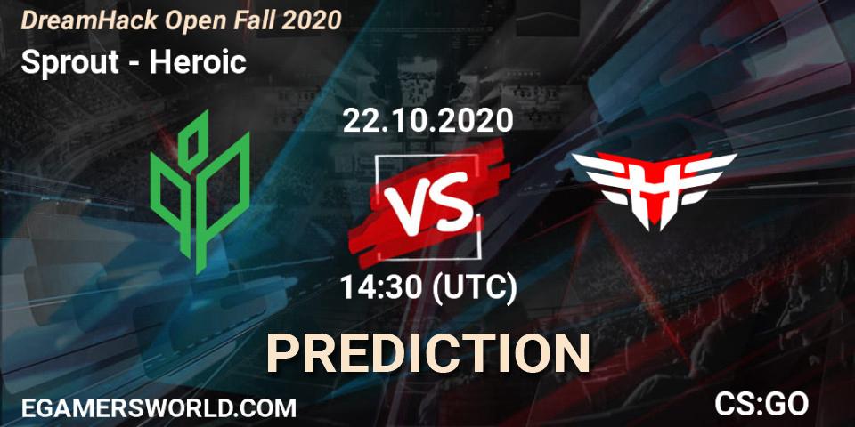 Sprout - Heroic: прогноз. 22.10.2020 at 14:10, Counter-Strike (CS2), DreamHack Open Fall 2020