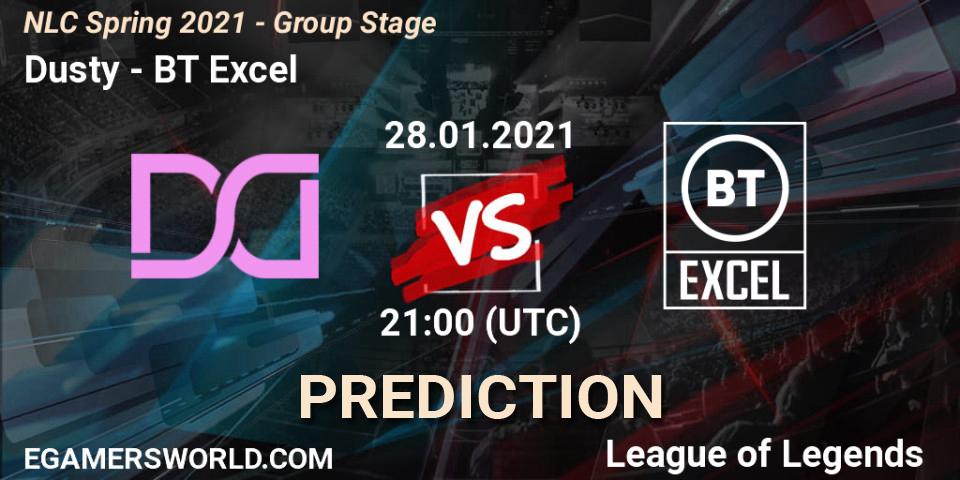 Dusty - BT Excel: прогноз. 28.01.2021 at 21:30, LoL, NLC Spring 2021 - Group Stage