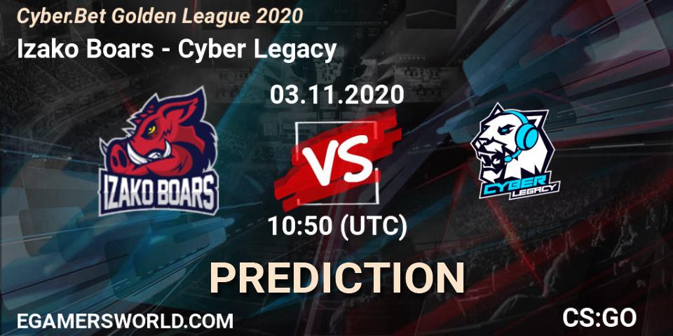 Izako Boars - Cyber Legacy: прогноз. 03.11.2020 at 10:50, Counter-Strike (CS2), Cyber.Bet Golden League 2020