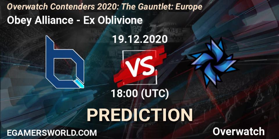 Obey Alliance - Ex Oblivione: прогноз. 19.12.20, Overwatch, Overwatch Contenders 2020: The Gauntlet: Europe