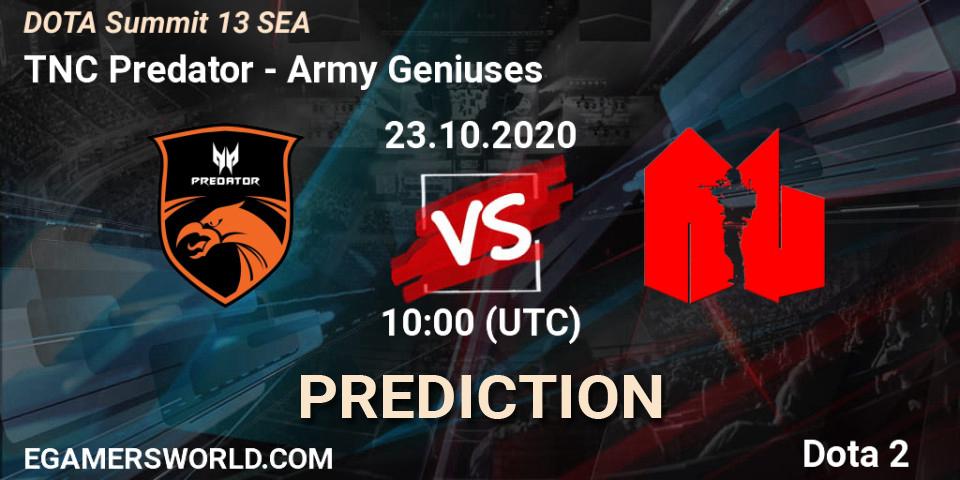 TNC Predator - Army Geniuses: прогноз. 23.10.2020 at 06:20, Dota 2, DOTA Summit 13: SEA