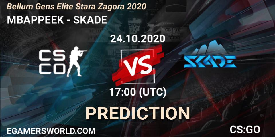 MBAPPEEK - SKADE: прогноз. 24.10.2020 at 17:10, Counter-Strike (CS2), Bellum Gens Elite Stara Zagora 2020