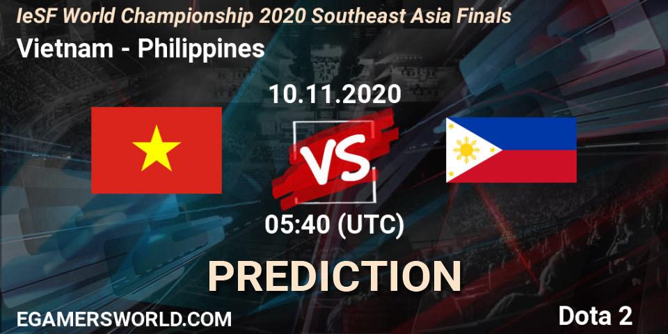 Vietnam - Philippines: прогноз. 10.11.2020 at 05:40, Dota 2, IeSF World Championship 2020 Southeast Asia Finals