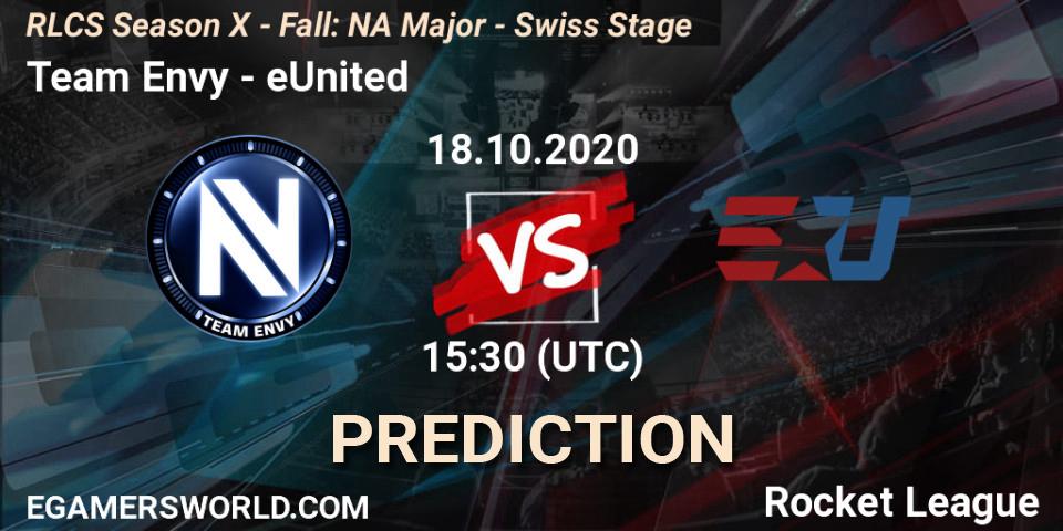 Team Envy - eUnited: прогноз. 18.10.2020 at 15:30, Rocket League, RLCS Season X - Fall: NA Major - Swiss Stage