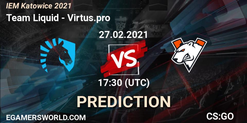 Team Liquid - Virtus.pro: прогноз. 27.02.2021 at 17:30, Counter-Strike (CS2), IEM Katowice 2021