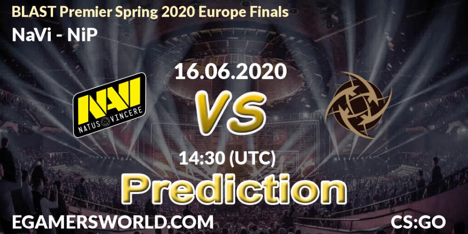 NaVi - NiP: прогноз. 16.06.2020 at 14:30, Counter-Strike (CS2), BLAST Premier Spring 2020 Europe Finals