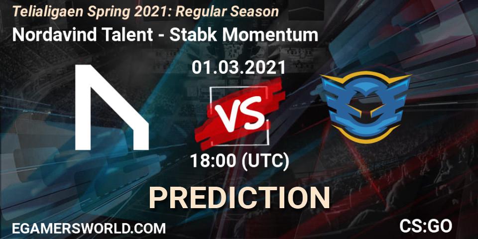 Nordavind Talent - Stabæk Momentum: прогноз. 01.03.2021 at 18:00, Counter-Strike (CS2), Telialigaen Spring 2021: Regular Season