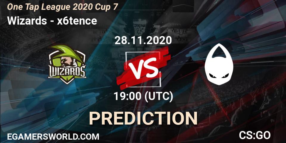 Wizards - x6tence: прогноз. 28.11.2020 at 18:10, Counter-Strike (CS2), One Tap League 2020 Cup 7