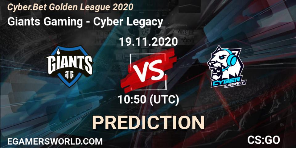 Giants Gaming - Cyber Legacy: прогноз. 19.11.2020 at 10:50, Counter-Strike (CS2), Cyber.Bet Golden League 2020