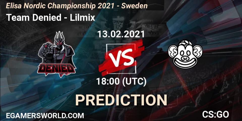 Team Denied - Lilmix: прогноз. 13.02.2021 at 18:00, Counter-Strike (CS2), Elisa Nordic Championship 2021 - Sweden