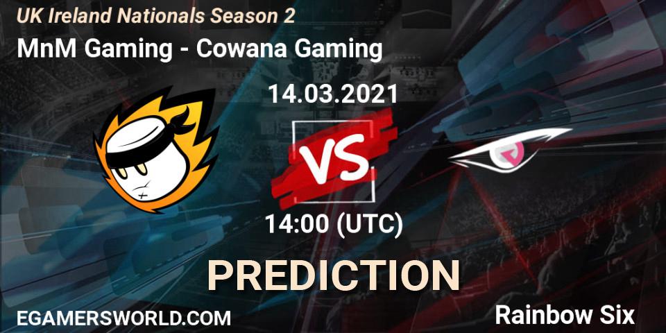 MnM Gaming - Cowana Gaming: прогноз. 14.03.2021 at 14:00, Rainbow Six, UK Ireland Nationals Season 2