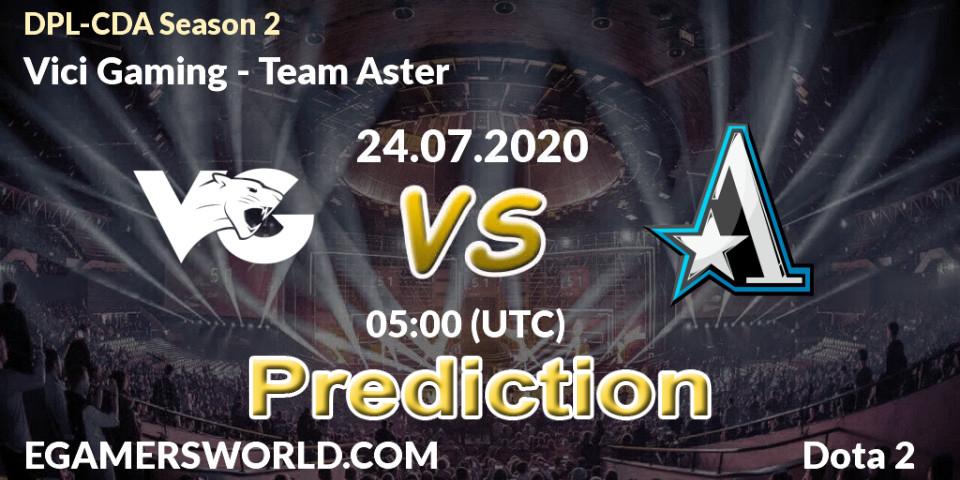 Vici Gaming - Team Aster: прогноз. 24.07.2020 at 05:01, Dota 2, DPL-CDA Professional League Season 2
